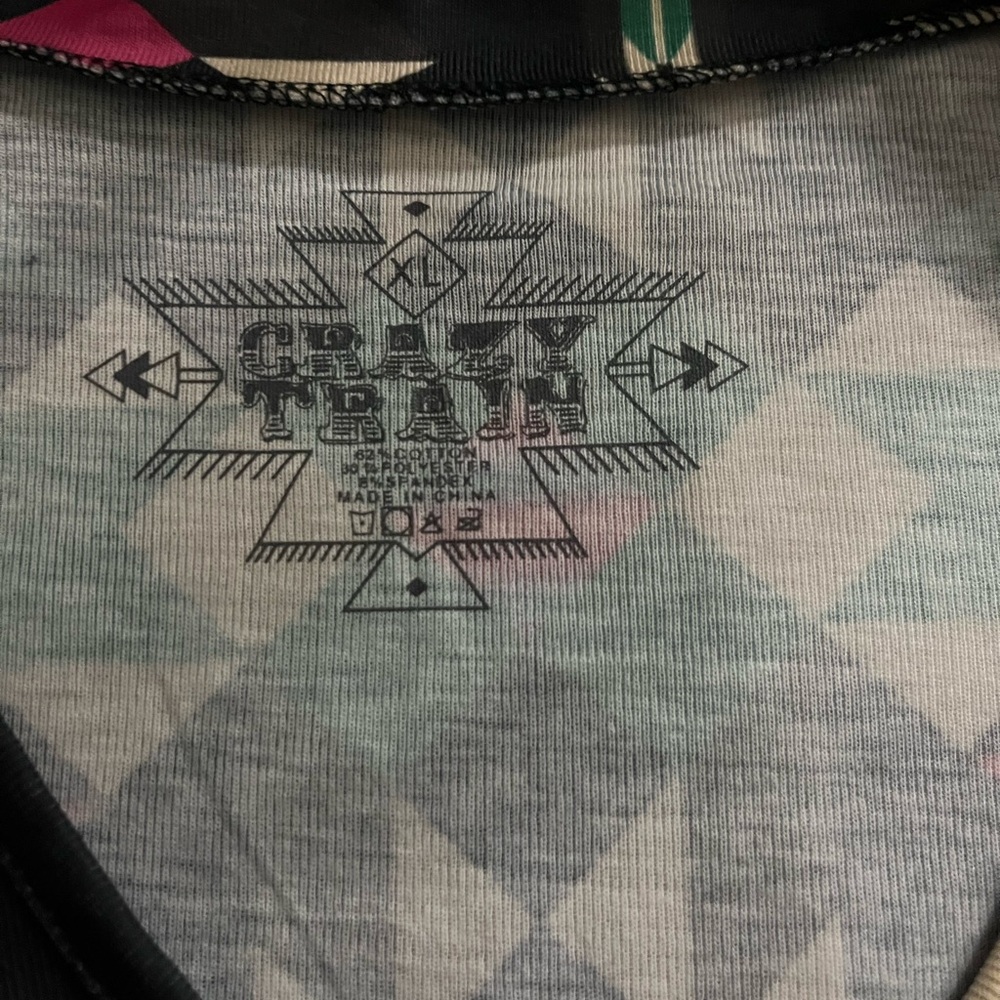 Crazy Train Geometric Patterned Top
